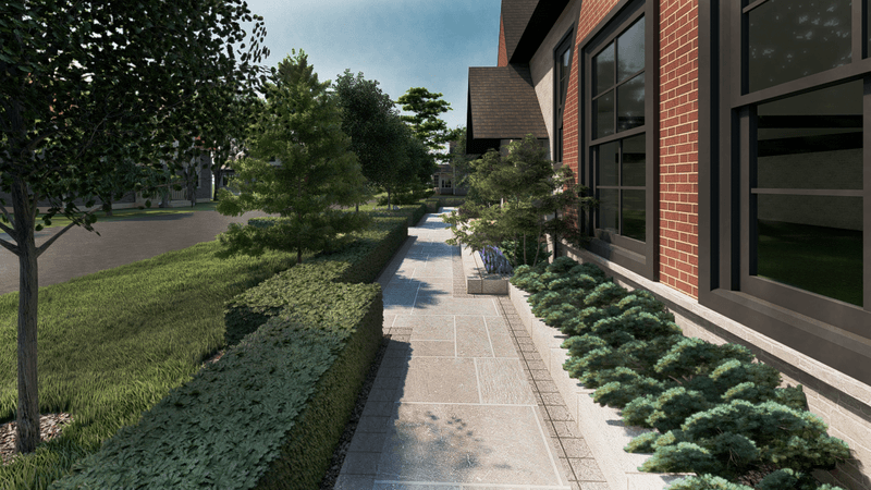 3d rendering of a curb appeal design in Toronto, Ontario.